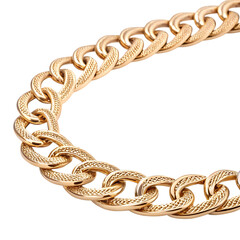 Luxury Gold Chain: Close-Up of Elegant Chunky Necklace