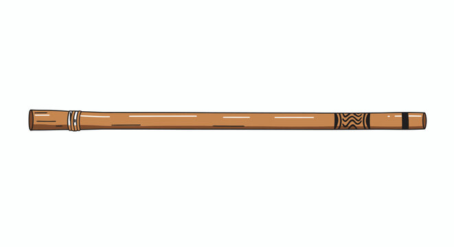 Wooden flute illustration representing International Music Day harmony melody cultural tradition creativity unity and peace