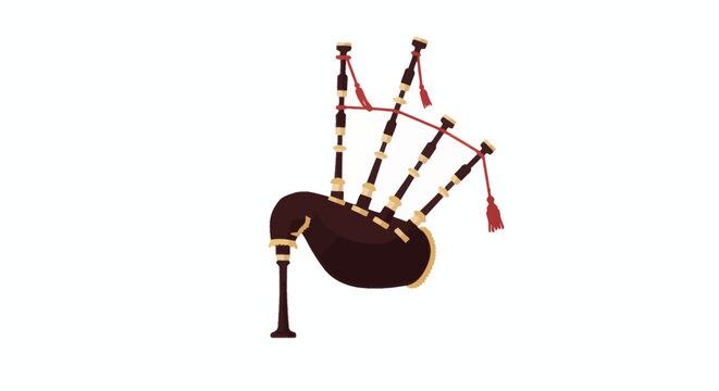 Bagpipes illustration symbolizing International Music Day cultural heritage melody rhythm tradition unity harmony and joy