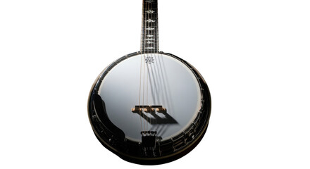 Elegant banjo displayed against a dark background, highlighting the craftsmanship and musical