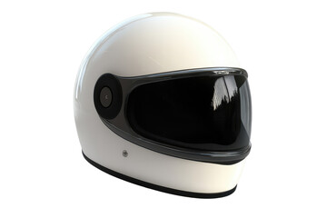 Fototapeta premium High-quality scooter helmet isolated on a white background showcasing a sleek design ideal for safety while riding in urban environments and recreational areas