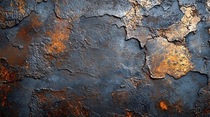 Fototapeta premium Abstract background of old peeling rusted metal texture