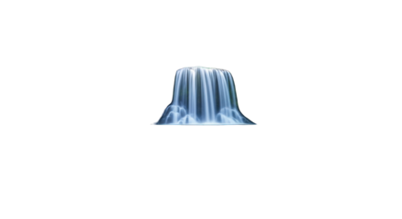 Waterfall cascade against darkness showcasing motion blur and isolated beauty ideal for nature