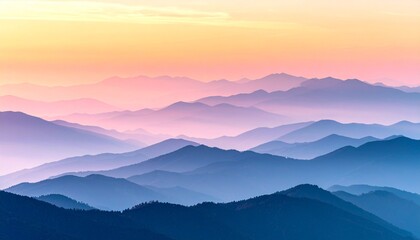 淡いオレンジからピンクへの美しいグラデーションの日の出の空
