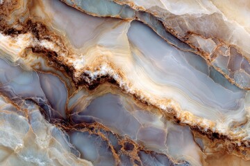 Obraz premium Polished onyx marble surface with intricate patterns and colors showcasing natural beauty in high resolution