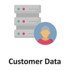Customer data Vector Icon which can easily modify or edit