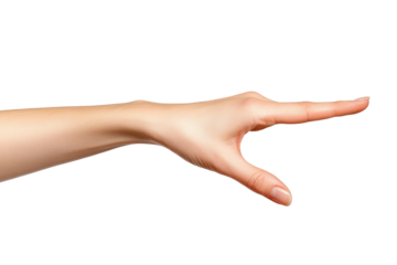 Woman snaps fingers with her hand in a dynamic gesture isolated on a white background, showcasing the beauty of movement and expression in a contemporary context