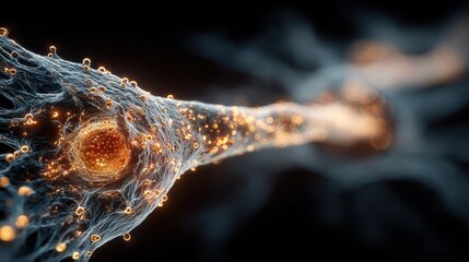 Abstract glowing neural network with a disrupted pathway, representing cognitive imperfections.