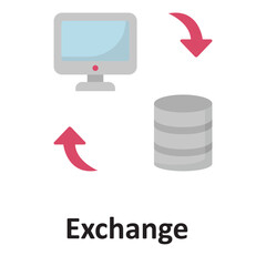 Data exchange Vector Icon which can easily modify or edit
