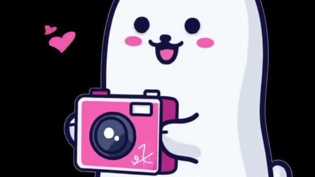 Cute cartoon polar bear photography