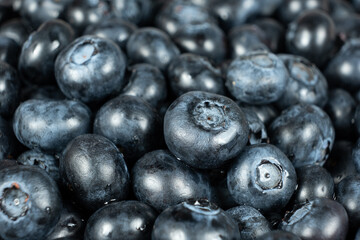 Detailed Shot of Ripe Blueberry Surface.