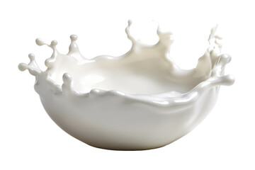 Milk splash captured in high detail showing dynamic movement and intricate shapes against a white backdrop