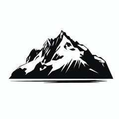 Fototapeta premium Striking mountain range vector illustration with a dramatic landscape silhouette