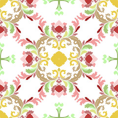 Abstract flora, Geometric Ethnic traditional seamless,Knitting,Navajo Native American Indian, tribal, traditional, pattern design for carpet, print, wrap, decorative, illustration, Fabric, Wallpaper, 