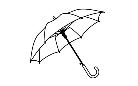 Umbrella isolated on transparent background