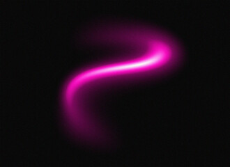 Glowing Pink Arc on Black