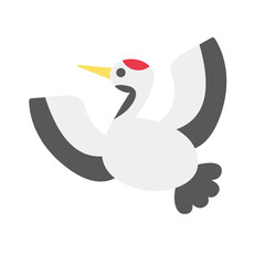 鶴のベクターイラスト：お正月・七五三 - Crane Vector Illustration: New Year and Shichi-Go-San