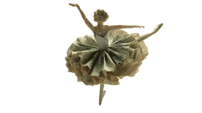 Graceful ballerina in elegant dance pose captured in motion - Powered by Adobe