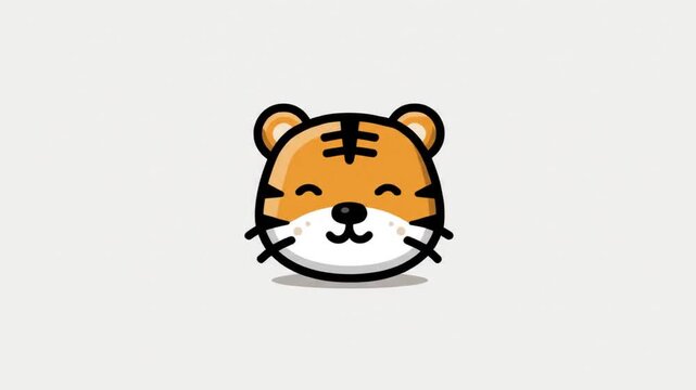 Cute tiger face graphic design
