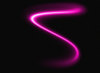 Glowing Pink Arc on Black