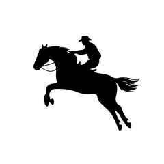 horse and rider jumping