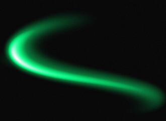 Glowing Green Swirl on Black