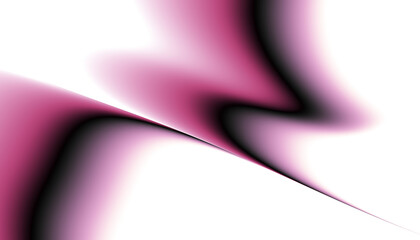 Elegant smooth wave big line in gradient shades of purple and pink, flowing across a overlay transparent background fot minimal