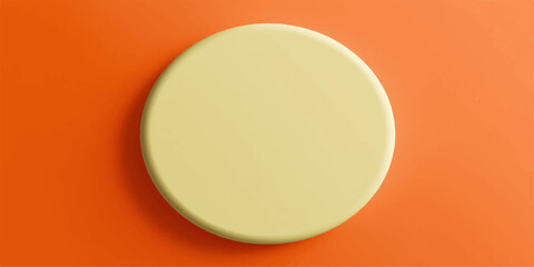 Orange and white egg on a clean white plate isolated on a white background