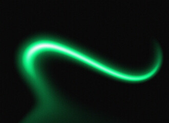 Glowing Green Swirl on Black