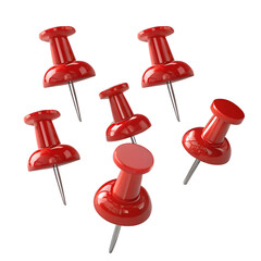 Red Push Pins Collection