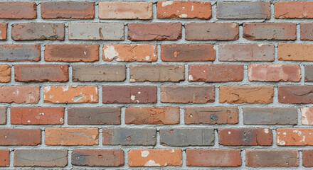 Fototapeta premium Rustic brick wall texture provides a vintage industrial backdrop for design projects