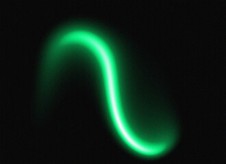 Glowing Green Swirl on Black