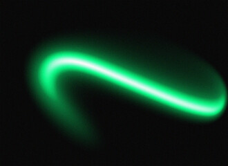 Glowing Green Swirl on Black