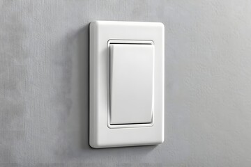 White Light Switch on Textured Wall electrical power