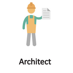 Architect Vector Icon which can easily modify or edit