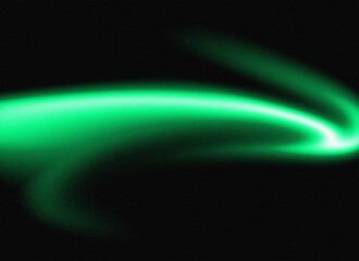 Glowing Green Swirl on Black