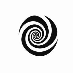 Naklejka premium Hypnotic swirling pattern, a mesmerizing visual journey, vector illustration silhouette