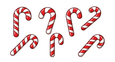 Classic Christmas Candy Canes Festive Holiday Sweets.