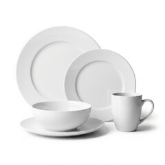 white porcelain dishware mockup