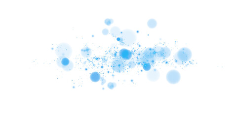 Magic shining blue dust. Powder dust light. Fine, shiny dust bokeh particles fall off slightly. Fantastic shimmer effect.