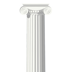 Obraz premium A detailed illustration showcases a classic, fluted column, highlighting its architectural design and structural elements.
