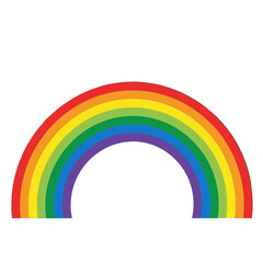 Fototapeta premium A vibrant rainbow arches across a black background, displaying a full spectrum of colors.