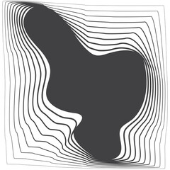 Square shape with gradient line modern, logo, science, future, digital