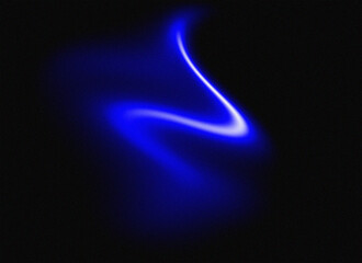 Abstract Blue Swirl on Black A Dynamic Light Effect