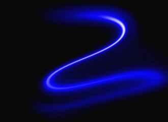 Abstract Blue Swirl on Black A Dynamic Light Effect