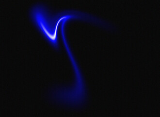 Abstract Blue Swirl on Black A Dynamic Light Effect