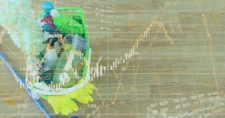 Animation of data processing over cleaning equipment - Powered by Adobe