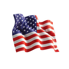 Fototapeta premium Waving USA Flag with American Flag, and 4th July.