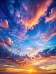 Serene Twilight Sky with Clouds