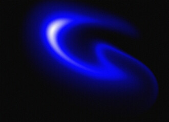 Abstract Blue Swirl on Black A Dynamic Light Effect